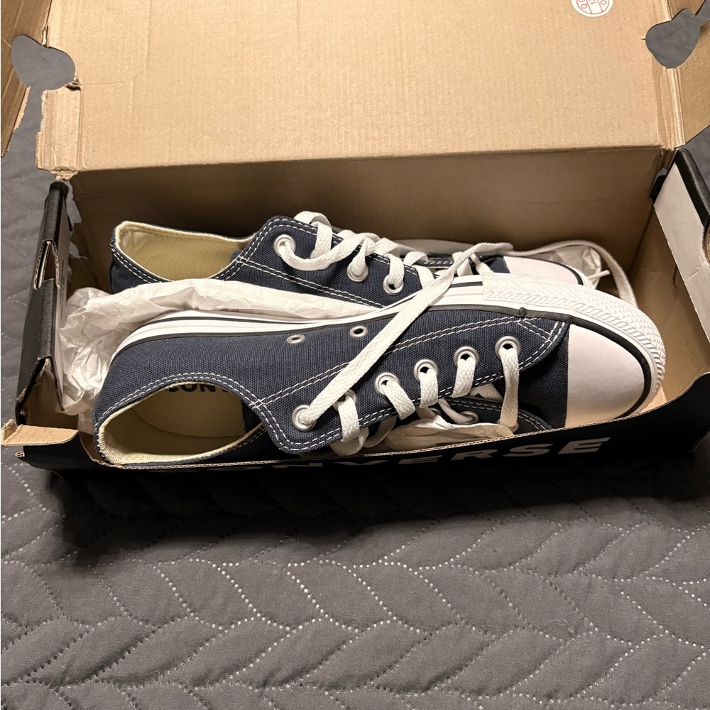 NEW Converse Chuck Taylor All Star Navy Canvas White M9697C Women’s 8 Men's 6 - Picture 6 of 6